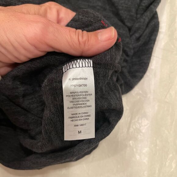 n: Philanthropy Revolve Electra Ruched One Sleeve Mini Dress In Charcoal Size M - Picture 11 of 12